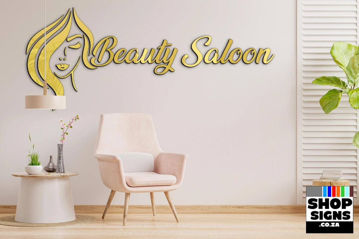 Laser Cut Letters Beauty Saloon