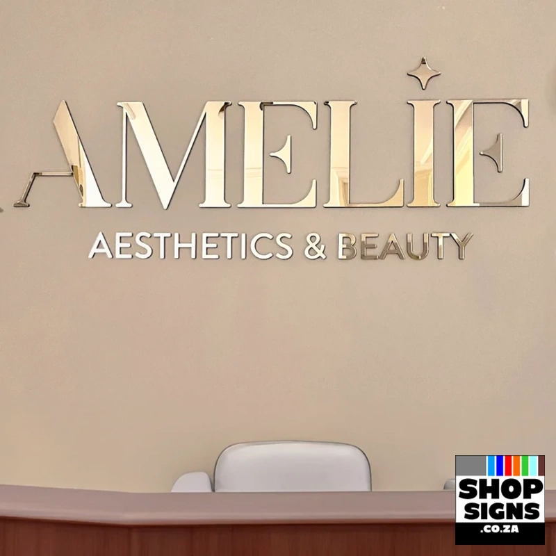 Laser Cut Letters Beauty Sign