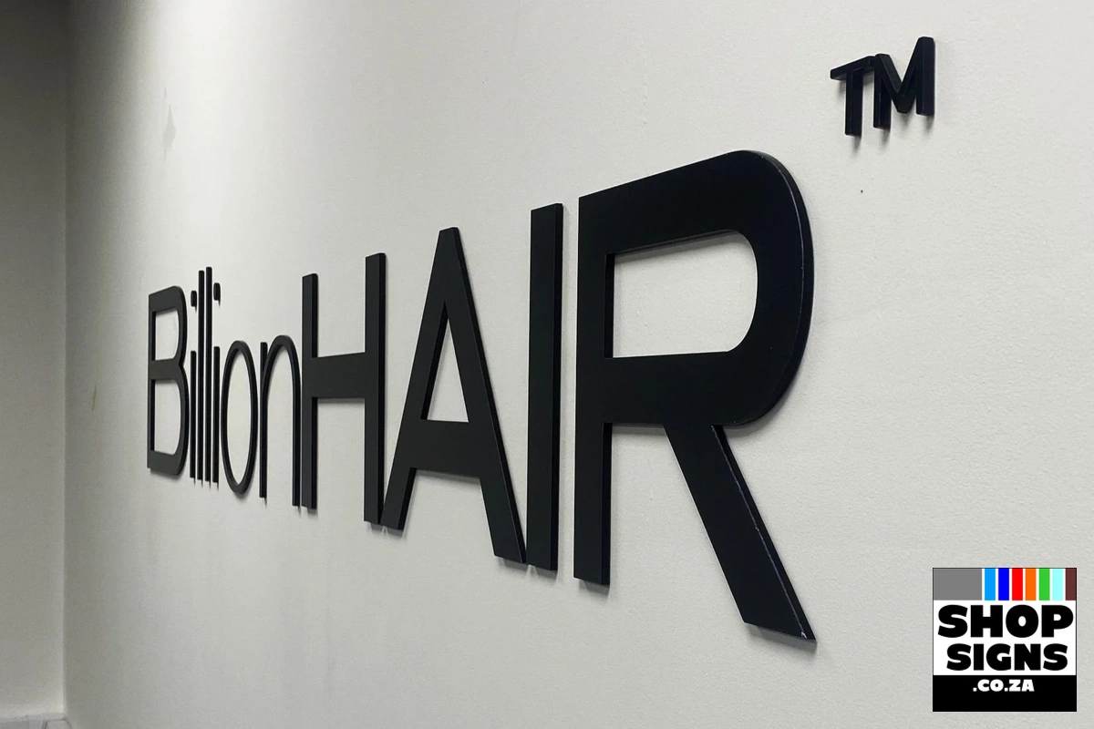 Laser Cut Letters Hair Salon