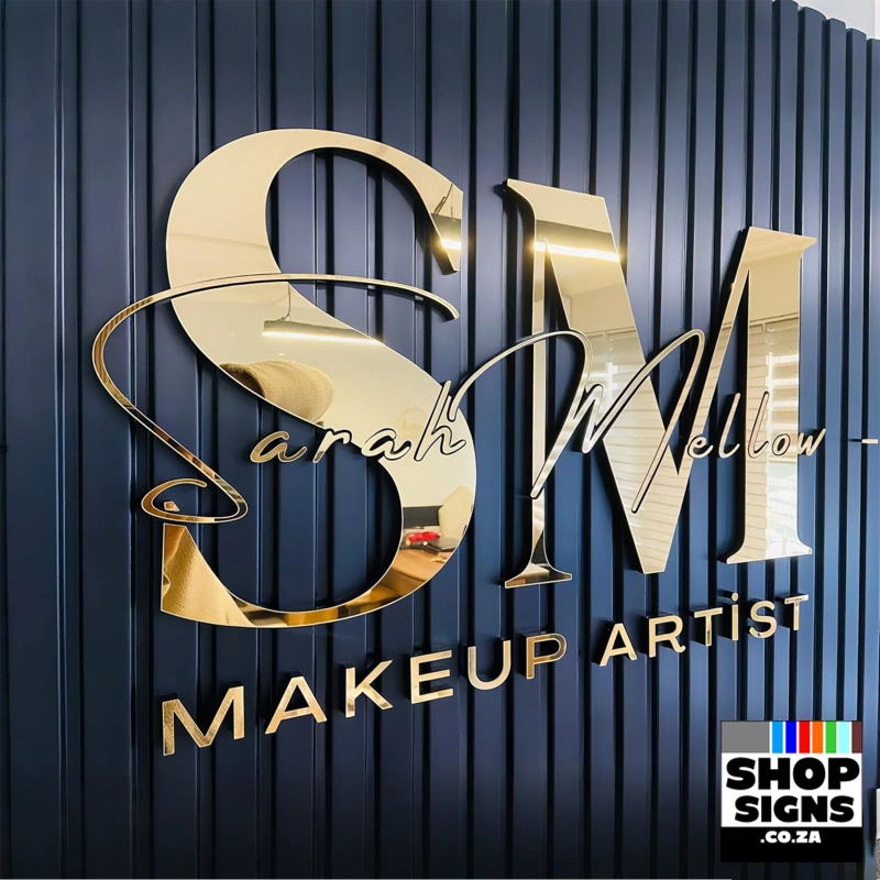 Laser Cut Letters Makeup Artist