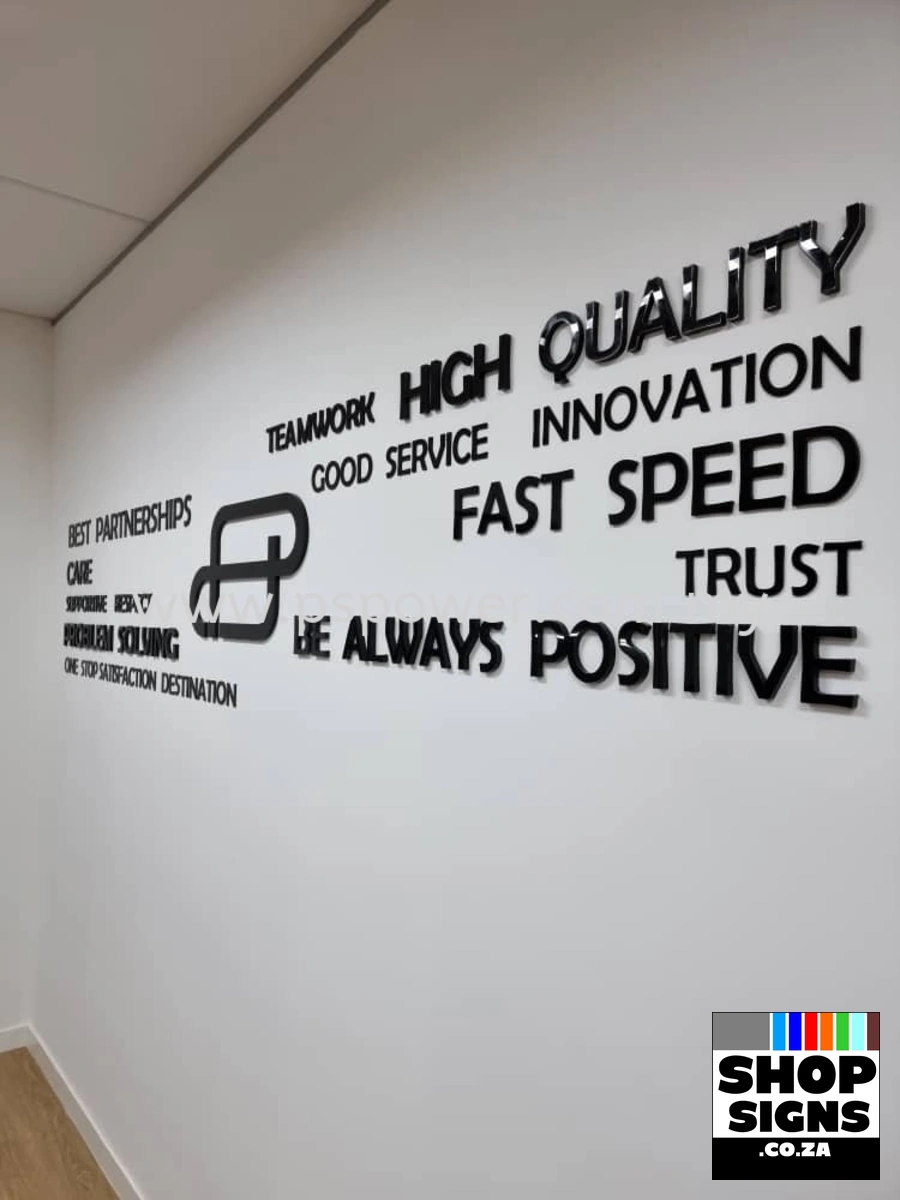 Laser Cut Letters Office Art
