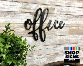 Laser Cut Office Sign